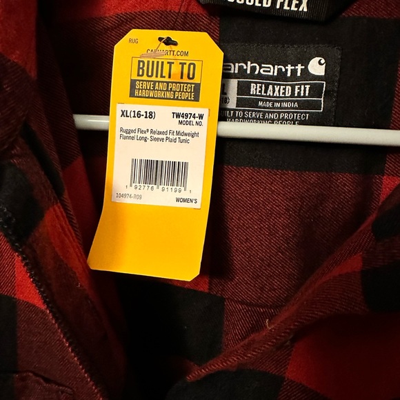 Carhartt womans plaid tunic NWT XL - Picture 3 of 5